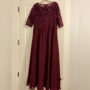Burgundy Mother of the Bride or Groom Dress